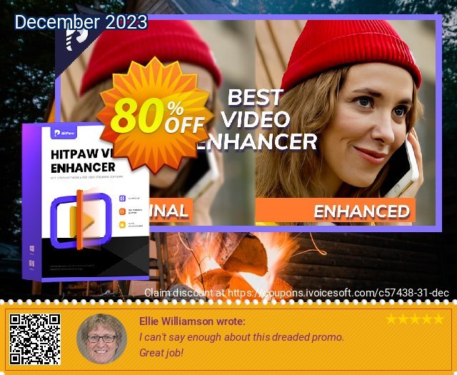 HitPaw Video Enhancer MAC (1 Year) discount 80% OFF, 2023 Native American Day offering sales. 80% OFF HitPaw Video Enhancer MAC (1 Year), verified