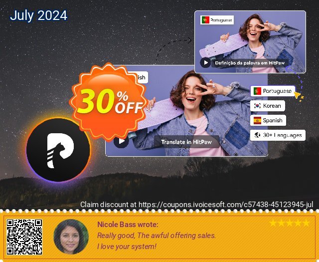 HitPaw Online AI Video Translator Weekly discount 30% OFF, 2025 Women Day promo. 30% OFF HitPaw Online AI Video Translator Weekly, verified