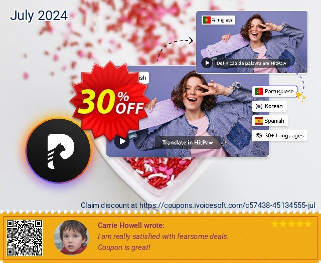 HitPaw Online AI Video Translator Monthly discount 30% OFF, 2025 Women Day offering sales. 30% OFF HitPaw Online AI Video Translator Monthly, verified