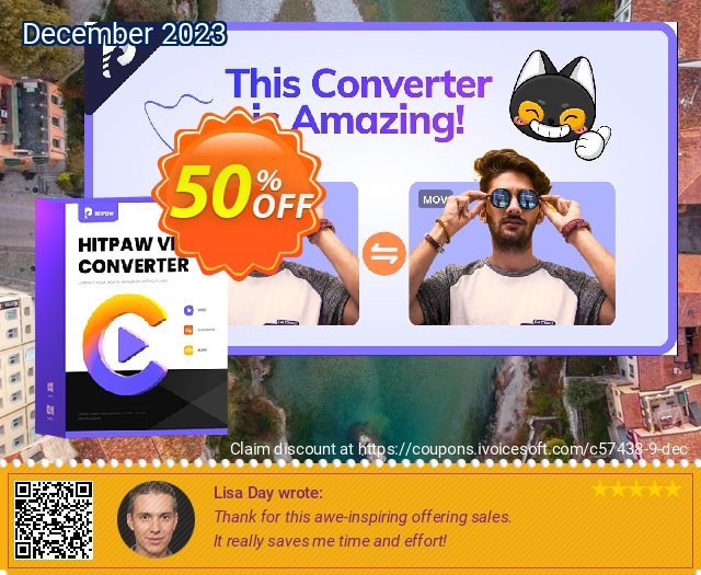 HitPaw Video Converter discount 50% OFF, 2023 Global Running Day offering discount. 50% OFF HitPaw Video Converter, verified