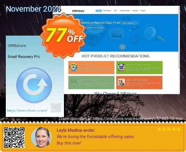 IUWEshare Email Recovery Pro luar biasa penawaran sales Screenshot