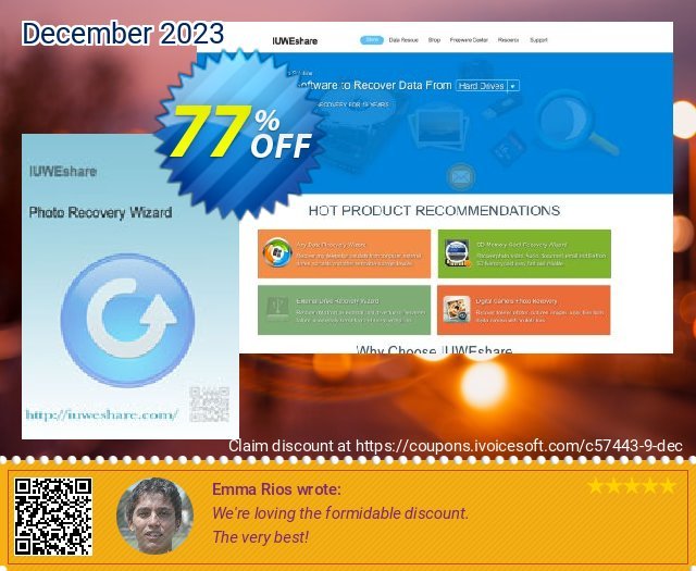 IUWEshare Photo Recovery Wizard discount 77% OFF, 2024 Spring offering sales. IUWEshare coupon discount (57443)