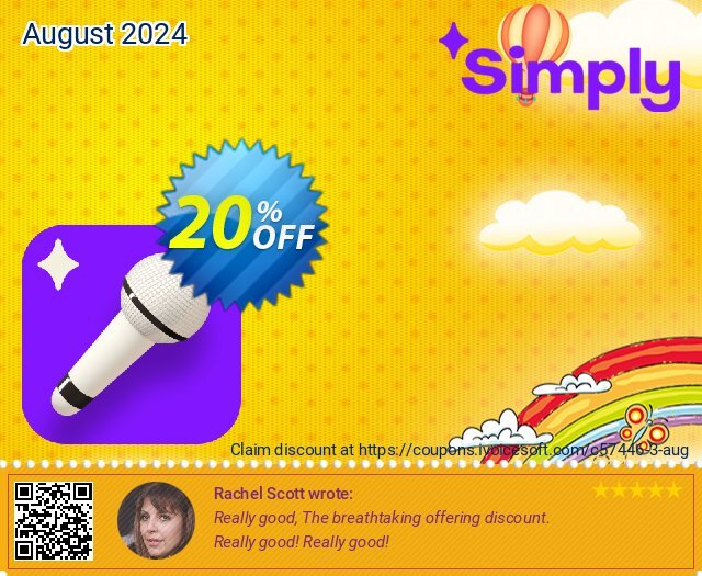 Simply Sing discount 20% OFF, 2024 National Dance Day offering sales. 20% OFF Simply Sing, verified