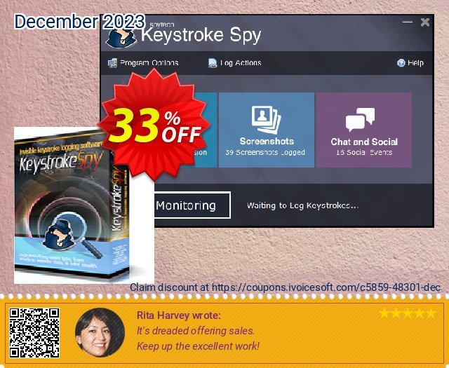 Spytech Keystroke Spy Standard Edition wunderschön Diskont Bildschirmfoto