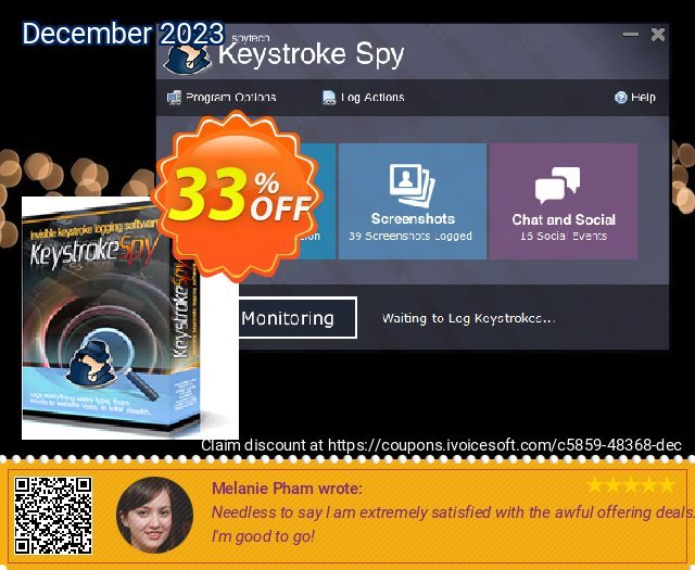 Spytech Keystroke Spy MAC Stealth Edition 令人恐惧的 销售折让 软件截图