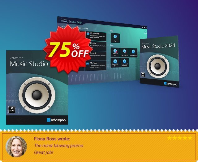 Ashampoo Music Studio 10 discount 75% OFF, 2024 World Heritage Day promo sales. 75% OFF Ashampoo Music Studio 10, verified