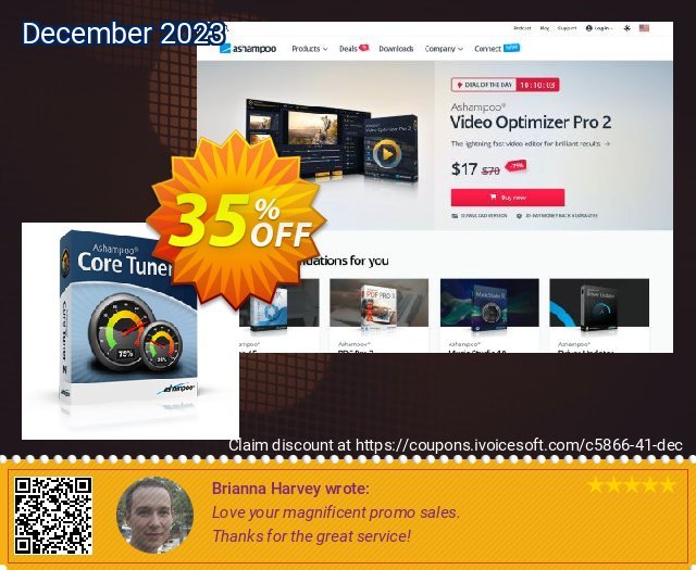 Ashampoo Core Tuner 2 großartig Außendienst-Promotions Bildschirmfoto