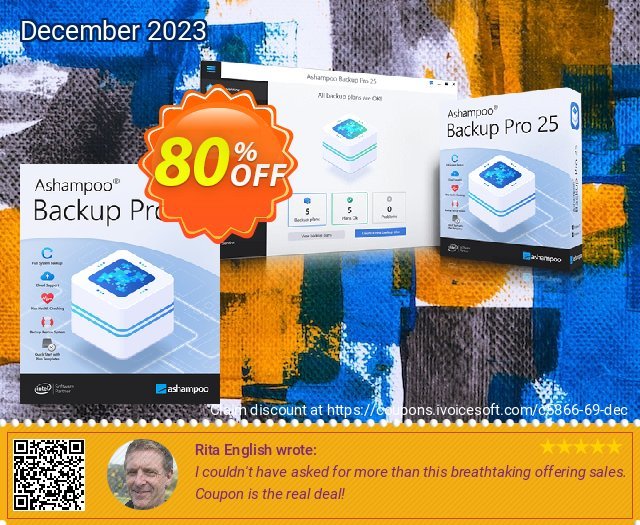 Get 80% OFF Ashampoo Backup Pro offering sales