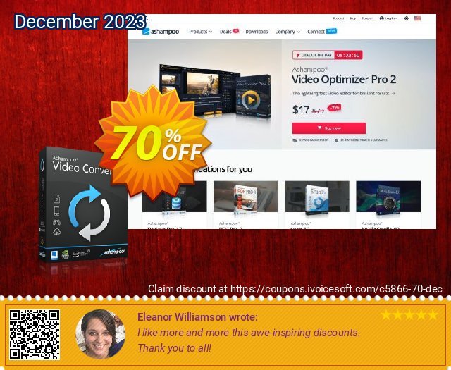 Ashampoo Video Converter discount 70% OFF, 2024 World Heritage Day offering sales. Ashampoo Video Converter Coupon