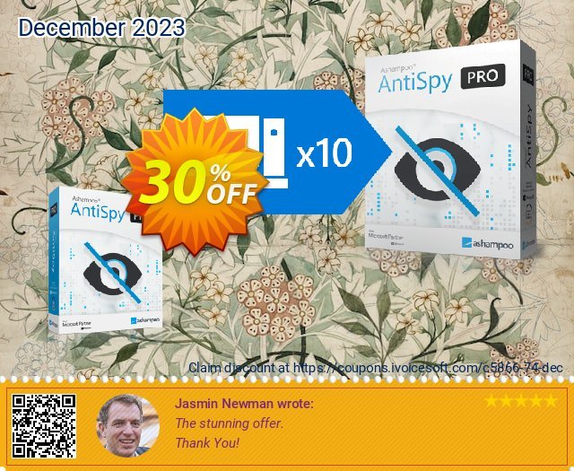 Ashampoo AntiSpy Pro discount 30% OFF, 2022 African Liberation Day offering sales. 30% OFF Ashampoo AntiSpy Pro, verified