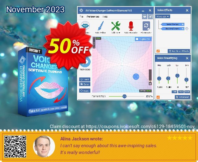AV Voice Changer Software Diamond (SPANISH) discount 50% OFF, 2022 Islamic New Year offering sales. B2S2022 Sale: 50% OFF VCSline