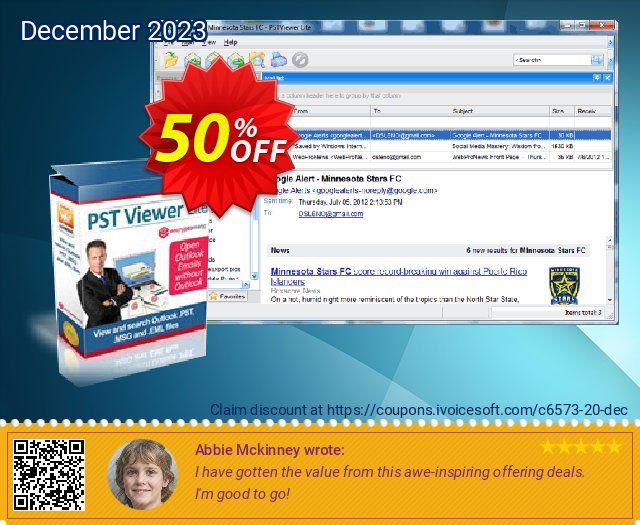 PstViewer Lite discount 50% OFF, 2022 Xmas Day offering deals. 50% OFF Pst Viewer Lite, verified