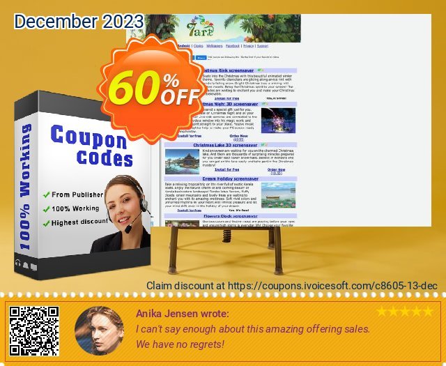 Christmas Night 3D ScreenSaver discount 60% OFF, 2024 April Fools' Day offering discount. 60% discount Cart
