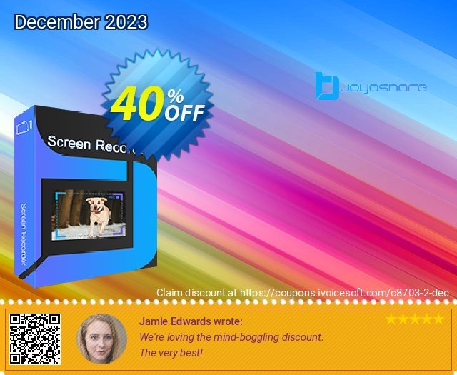 JOYOshare Screen Recorder discount 40% OFF, 2022 Memorial Day offering sales. 40% OFF JOYOshare Screen Recorder, verified