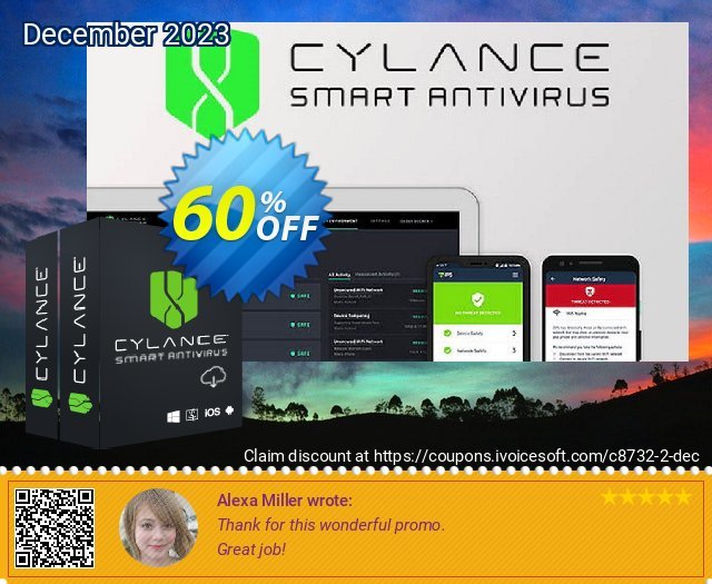 Cylance Smart Antivirus 1 year / 1 device discount 60% OFF, 2024 Easter Day sales. 60% OFF Cylance Smart Antivirus 1 year / 1 device, verified