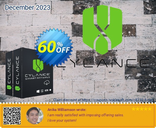 Cylance Smart Antivirus 2 year / 5 devices discount 60% OFF, 2024 April Fools' Day offering discount. 60% OFF Cylance Smart Antivirus 2 year / 5 devices, verified
