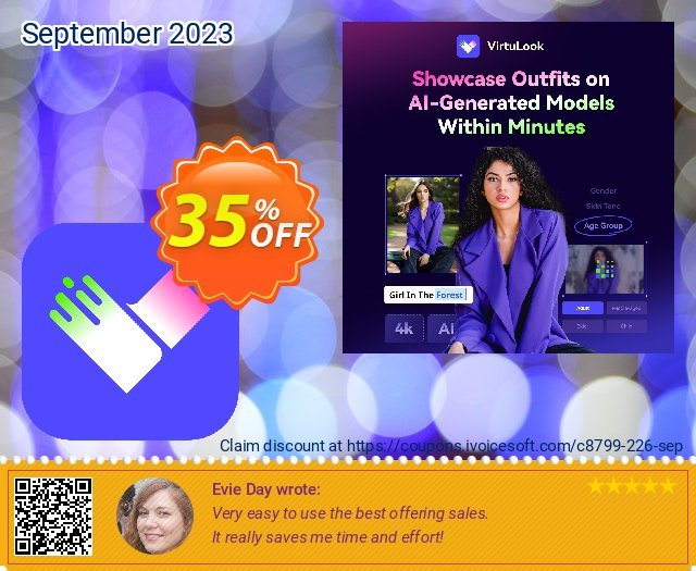Wondershare VirtuLook Premium atemberaubend Förderung Bildschirmfoto