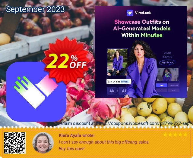 Wondershare VirtuLook Premium Monthly super Beförderung Bildschirmfoto