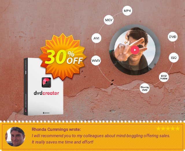 Wondershare DVD Creator discount 30% OFF, 2024 Spring offering sales. 30% OFF Wondershare DVD Creator, verified