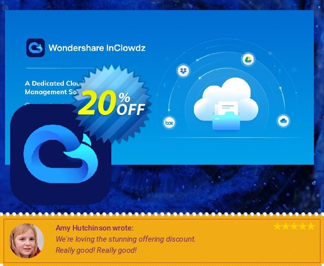 Wondershare InClowdz discount 20% OFF, 2024 Mother Day offering discount. 20% OFF Wondershare InClowdz, verified