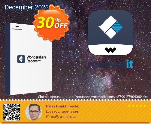Wondershare Recoverit for Mac (1 Year License) discount 30% OFF, 2022 Podcast Day offering sales. 30% OFF Wondershare Recoverit for Mac (1 Year License), verified