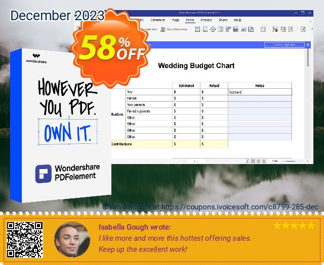 Wondershare PDF Editor for Mac discount 58% OFF, 2022 National Radio Day offering sales. Winter Sale 30% Off For PDF Software