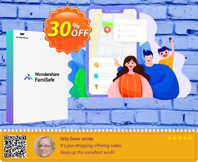 Wondershare FamiSafe discount 30% OFF, 2024 Easter Day offering sales. 30% OFF Wondershare FamiSafe, verified