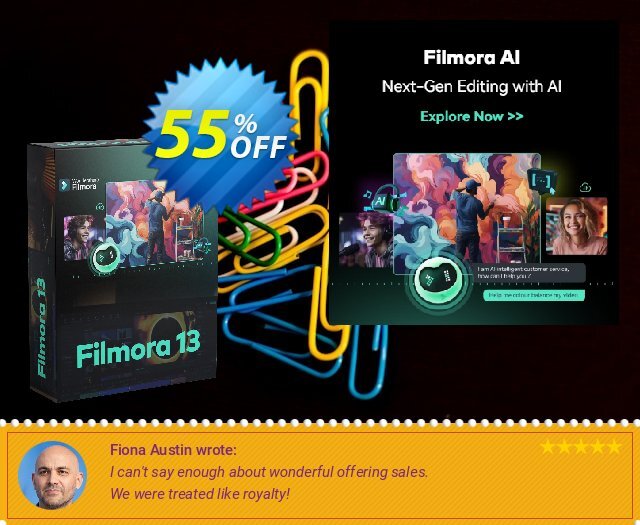 Wondershare Filmora for MAC tidak masuk akal voucher promo Screenshot