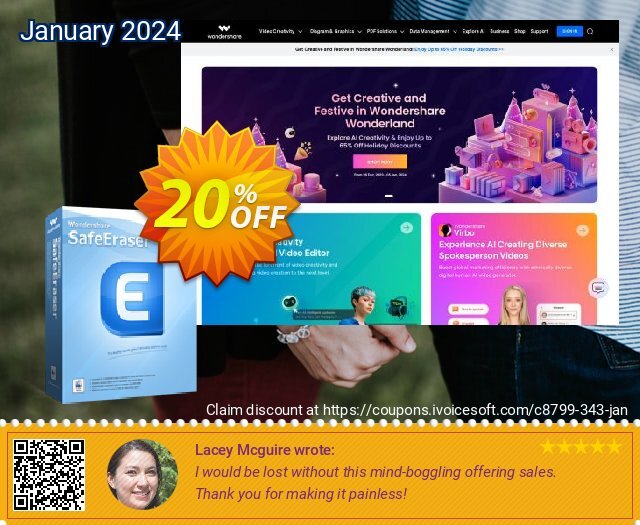 Wondershare SafeEraser for Mac discount 20% OFF, 2023 All Hallows' Eve offering sales. Back to School 2023