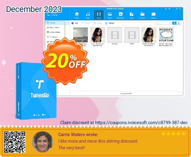 Wondershare TunesGo for iOS (MAC) discount 20% OFF, 2023 Talk Like a Pirate Day sales. Back to School 2023