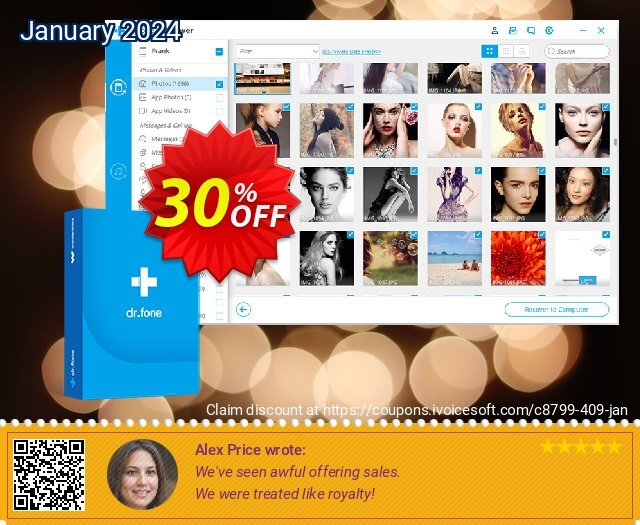 dr.fone - Phone Transfer (iOS & Android) discount 30% OFF, 2023 Christmas Day offering deals. Dr.fone 20% off