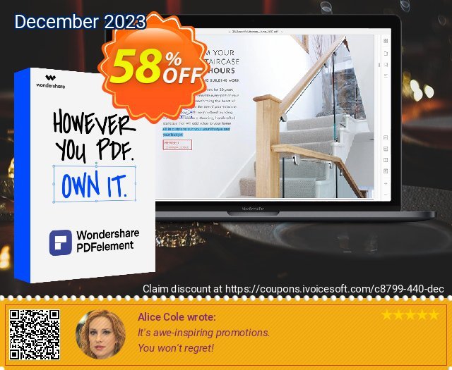 Get 58% OFF Wondershare PDFelement Express for Mac promo
