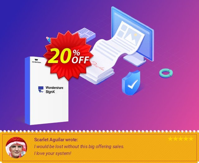 Wondershare SignX discount 20% OFF, 2024 April Fools' Day offering sales. Wondershare SignX staggering offer code 2024