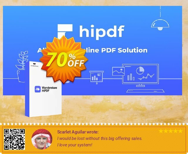 Wondershare HiPDF Pro discount 70% OFF, 2024 Easter Day offering sales. Winter Sale 30% Off For PDF Software