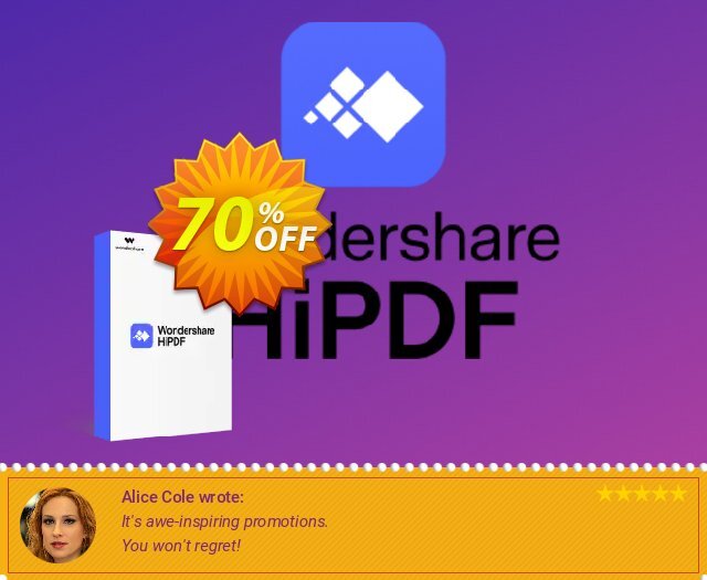 Wondershare HiPDF Pro Plus discount 70% OFF, 2024 Easter Day discounts. 58% OFF Wondershare HiPDF Pro Plus, verified