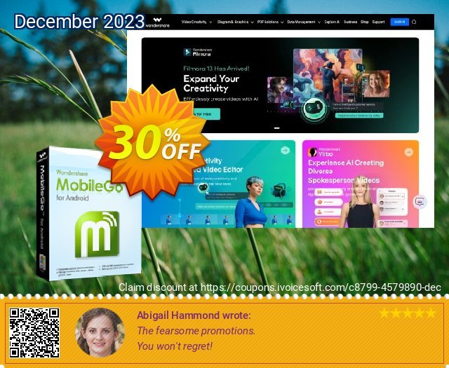 Wondershare MobileGo for Android discount 30% OFF, 2023 National Coffee Day offering sales. Wondershare MobileGo for Android (Windows) special promo code 2023