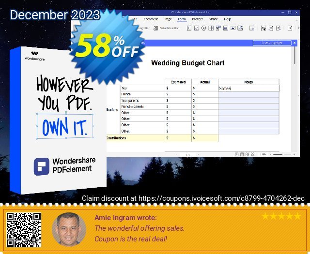 Wondershare PDFelement with OCR (Lifetime) discount 58% OFF, 2022 Christmas Day offering sales. Back to School-30% OFF PDF editing tool