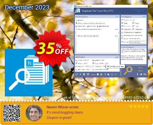 Duplicate File Finder Plus Single License unik penawaran promosi Screenshot