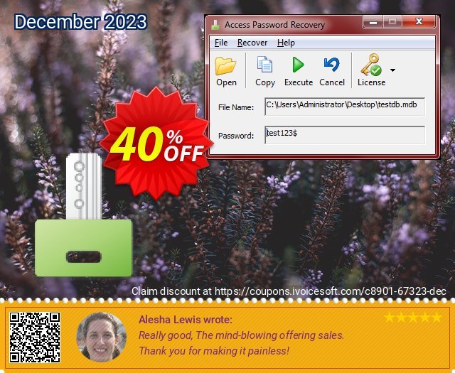 Access Password Recovery Home License teristimewa kupon diskon Screenshot