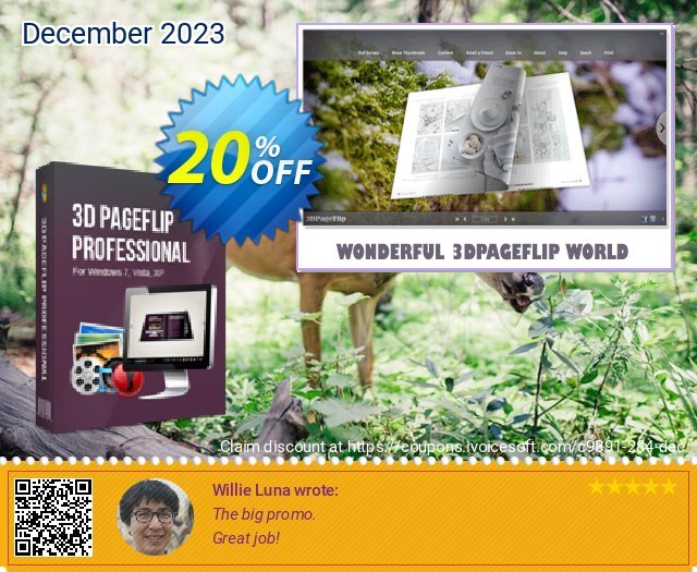 3DPageFlip Professional discount 20% OFF, 2022 January offering sales. A-PDF Coupon (9891)