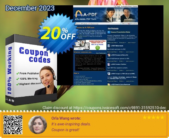 A-PDF Mailer Package discount 20% OFF, 2024 World Heritage Day offering sales. 20% OFF A-PDF Mailer Package, verified