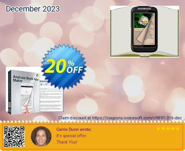 Android Book App Maker personal discount 20% OFF, 2024 Working Day offering sales. A-PDF Coupon (9891)