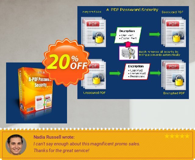 A-PDF Password Security for Mac discount 20% OFF, 2024 April Fools' Day offering sales. A-PDF Coupon (9891)