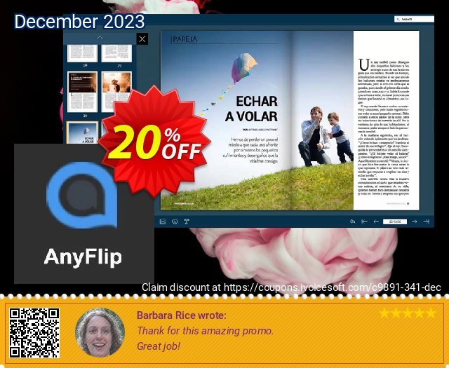 AnyFlip Professional menakuntukan voucher promo Screenshot