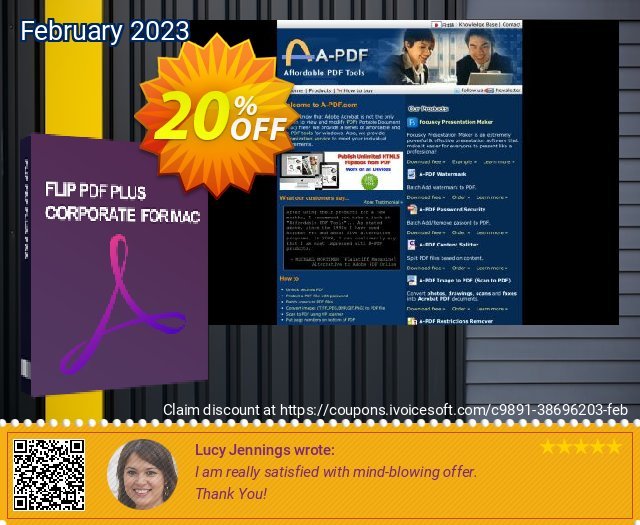 Flip PDF Plus Corporate for Mac (9 Seats) discount 20% OFF, 2023 Father's Day offering deals. Back to School Promotion