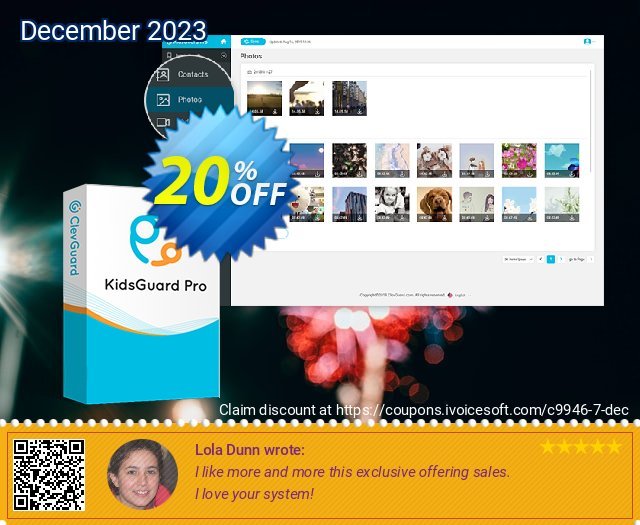 KidsGuard Pro iCloud (1-month) discount 20% OFF, 2024 Easter Day offering discount. 20% OFF KidsGuard Pro iCloud, verified