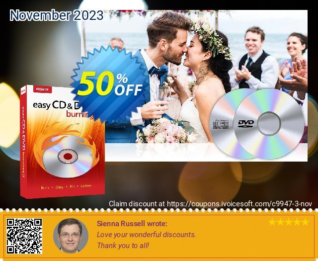 Roxio Easy CD & DVD Burning 2 terpisah dr yg lain penawaran loyalitas pelanggan Screenshot
