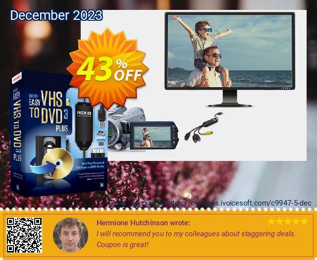 Roxio Easy VHS to DVD 3 Plus unik voucher promo Screenshot