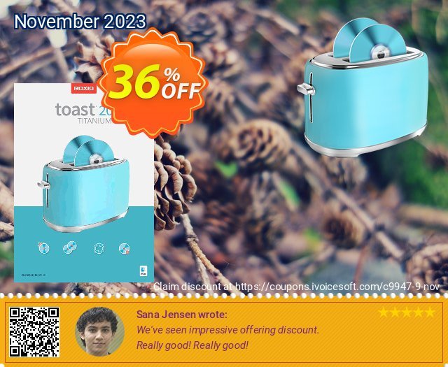 Roxio Toast 20 Titanium 令人震惊的 产品销售 软件截图