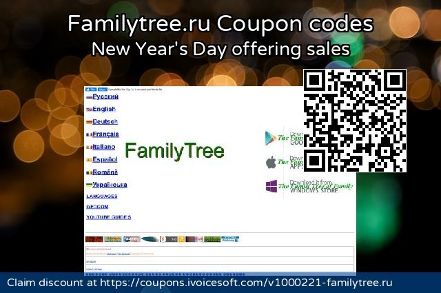 Familytree.ru Coupon code for 2022 Mother Day